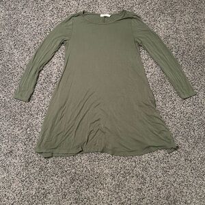 Haomeili Army Green Long Sleeve Dress with Pockets- Size Medium!